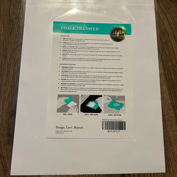 Wild and Free Chalk Couture Transfer Size B - Picture 2 of 3